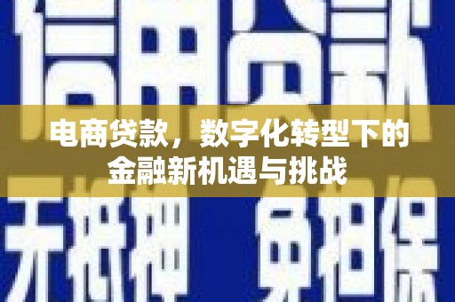 威海电商贷款，数字化转型下的金融新机遇与挑战