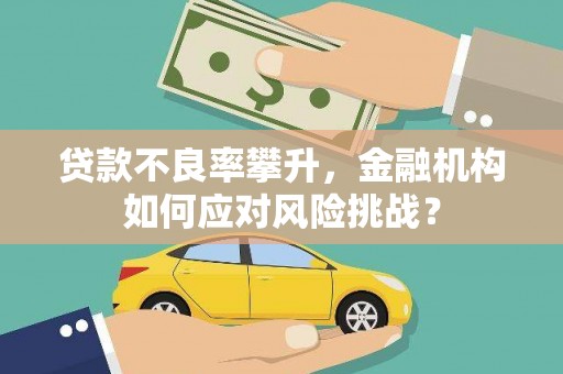 威海贷款不良率攀升，金融机构如何应对风险挑战？