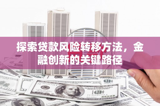 威海探索贷款风险转移方法，金融创新的关键路径