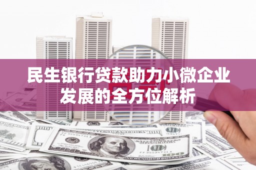 威海民生银行贷款助力小微企业发展的全方位解析