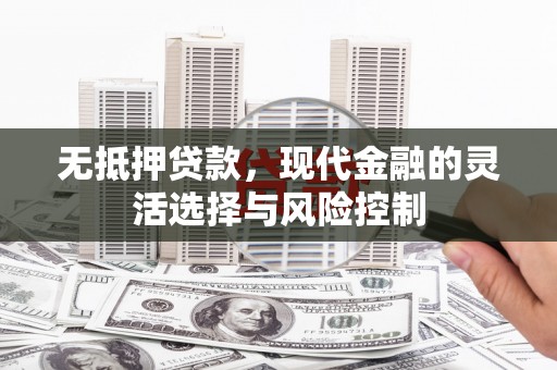 威海无抵押贷款，现代金融的灵活选择与风险控制