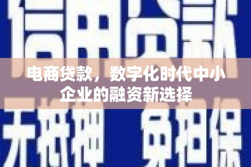 威海电商贷款，数字化时代中小企业的融资新选择