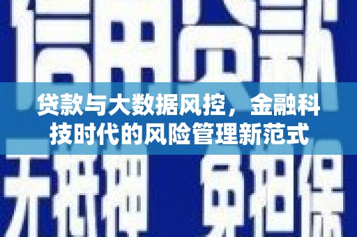 威海贷款与大数据风控，金融科技时代的风险管理新范式