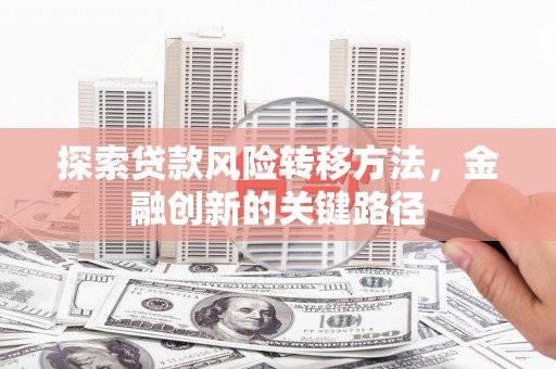 威海探索贷款风险转移方法，金融创新的关键路径