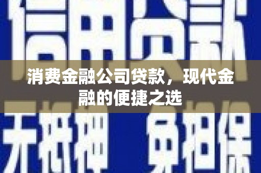 威海消费金融公司贷款，现代金融的便捷之选