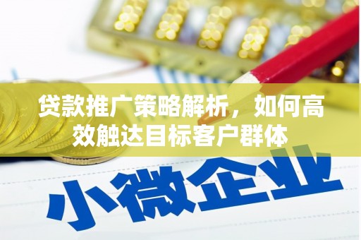 威海贷款推广策略解析，如何高效触达目标客户群体