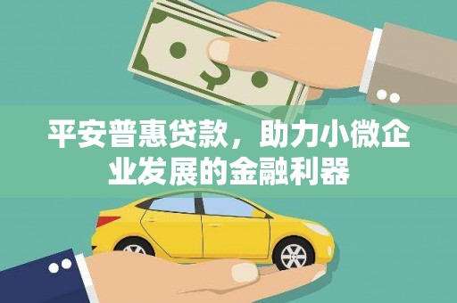 威海平安普惠贷款，助力小微企业发展的金融利器