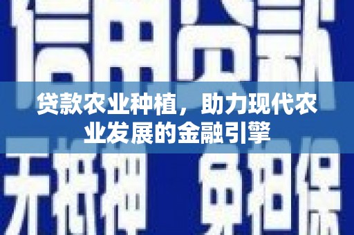 威海贷款农业种植，助力现代农业发展的金融引擎