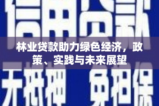 威海林业贷款助力绿色经济，政策、实践与未来展望