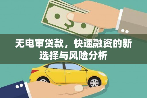 威海无电审贷款，快速融资的新选择与风险分析