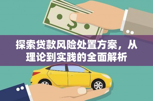 威海探索贷款风险处置方案，从理论到实践的全面解析