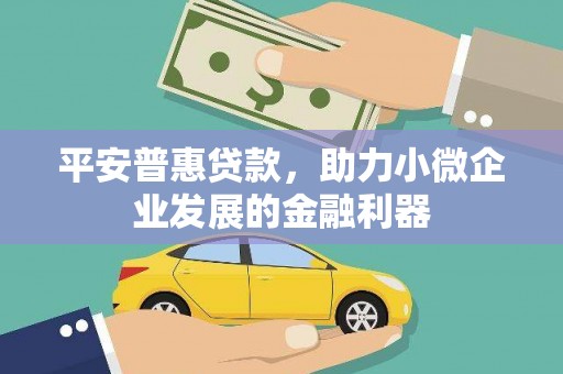 威海平安普惠贷款，助力小微企业发展的金融利器