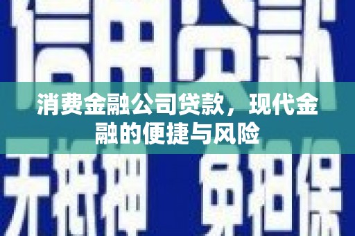 威海消费金融公司贷款，现代金融的便捷与风险