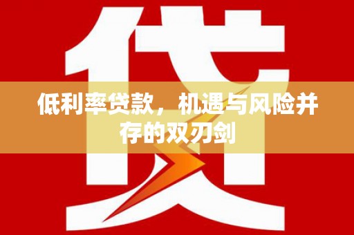 威海低利率贷款，机遇与风险并存的双刃剑