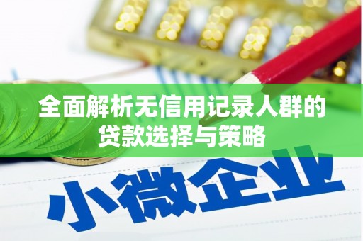 威海全面解析无信用记录人群的贷款选择与策略