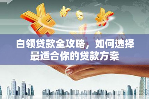 威海白领贷款全攻略，如何选择最适合你的贷款方案